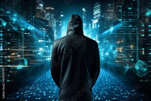 concept of cyber security vesus cyber attack/hacker