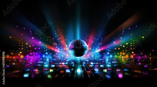 Neon disco party background