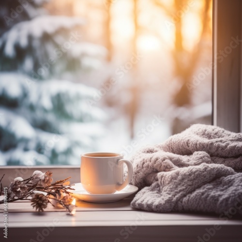 Christmas winter cozy background