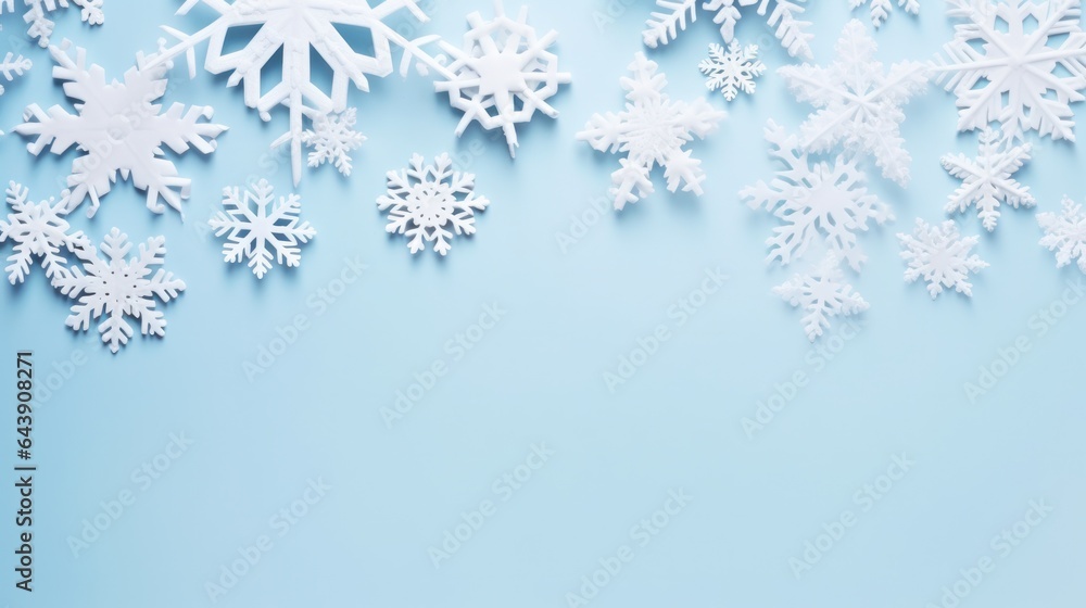 Blue winter background with snowflakes Blue winter background with snowflakes