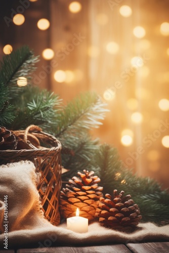 Christmas winter cozy background