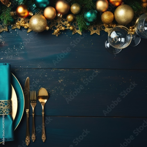 Christmas dinner table background