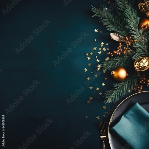 Christmas dinner table background