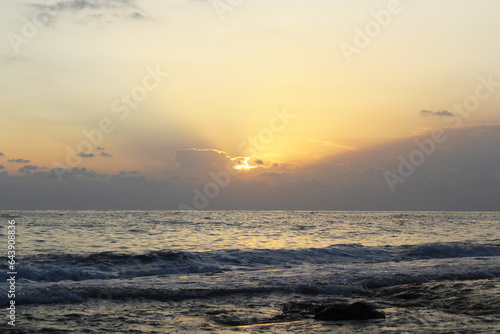 natural background sunset over the sea