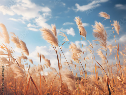 Dry wheat field and sky