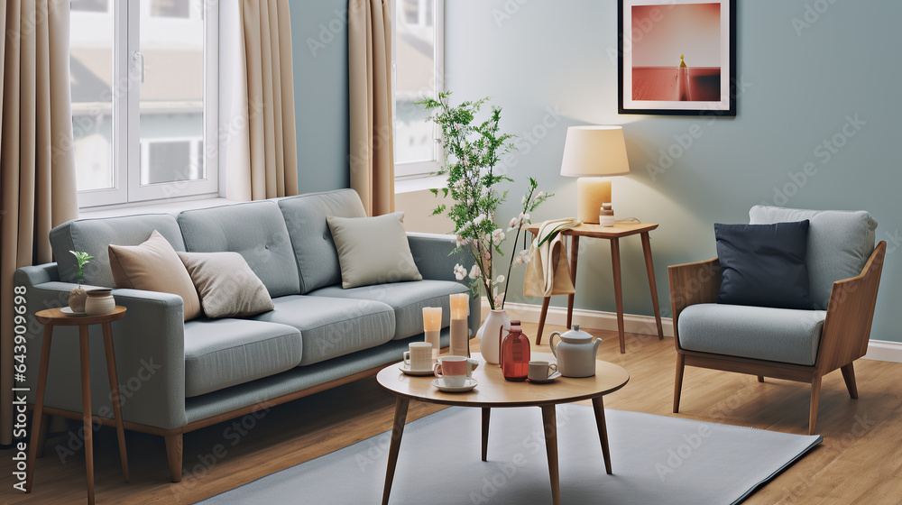 Modern Interior Design, 3D Render, 3D Illustration Modern Interior Design, 3D Render, 3D Illustration