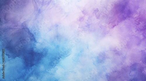 Purple and blue watercolor grunge abstract background, watercolor paint background, Generative AI © Kafi