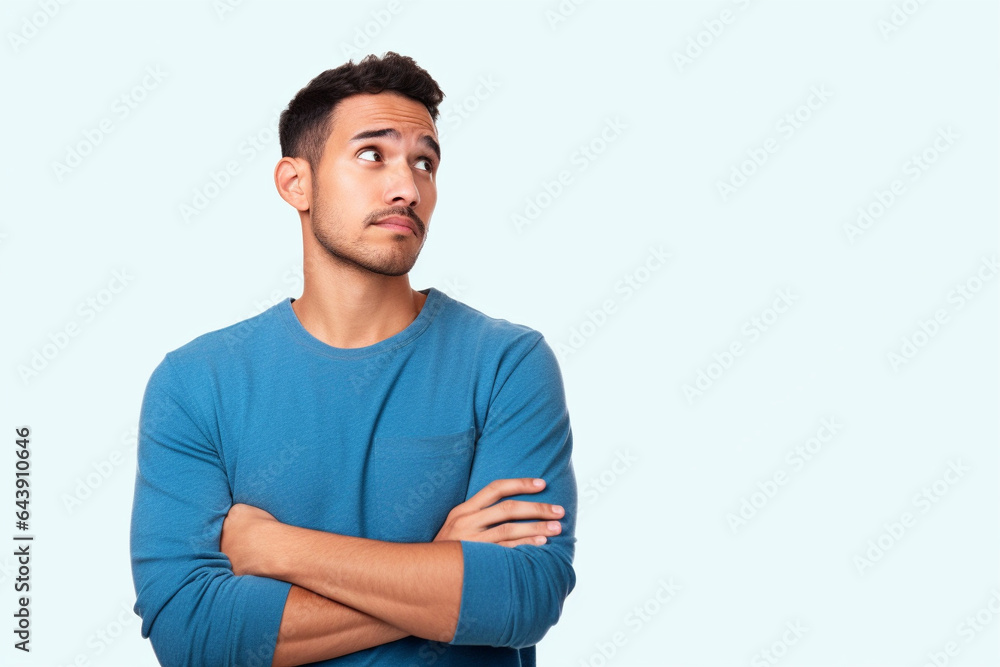 A man standing in front of a white background, Generative AI A man standing in front of a white background, Generative AI