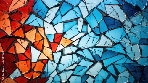 An abstract mosaic of shattered glass, depicting the fragmented nature of mental health experiences