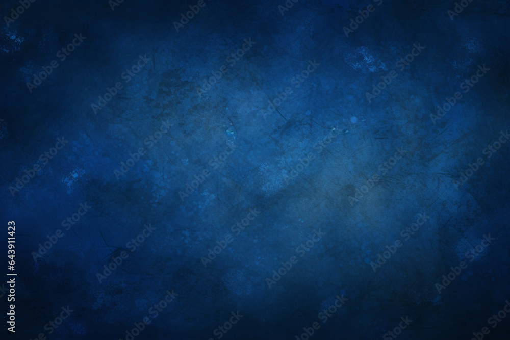 Dark blue background with a grunge texture, abstract background design, Generative AI