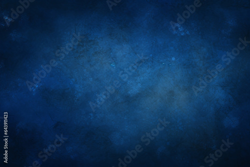 Dark blue background with a grunge texture  abstract background design  Generative AI