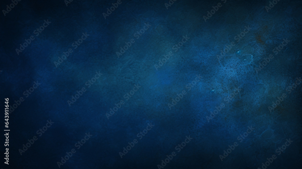 Dark blue background with a grunge texture, abstract background design, Generative AI