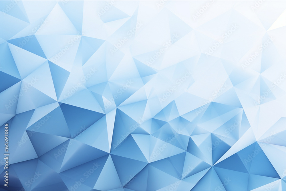 A blue and white geometric background with triangles, abstract background design, Generative AI A blue and white geometric background with triangles, abstract background design, Generative AI