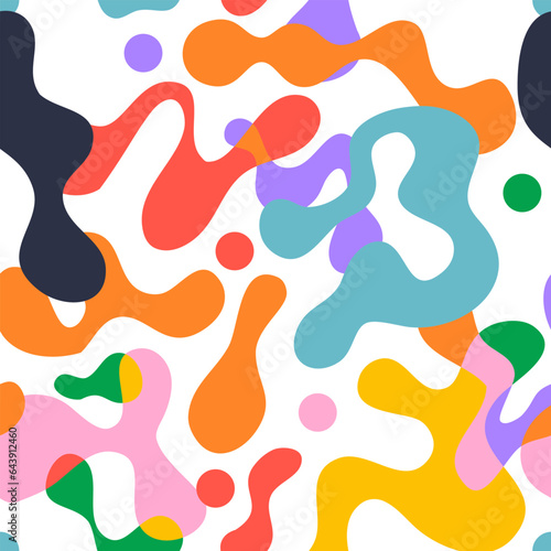 Abstract texture with futuristic liquid shapes. Colorful background pattern. Vector illustration.