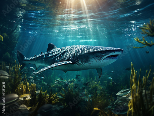 shark in aquarium HD 8K wallpaper Stock Photographic Image © Ghulam