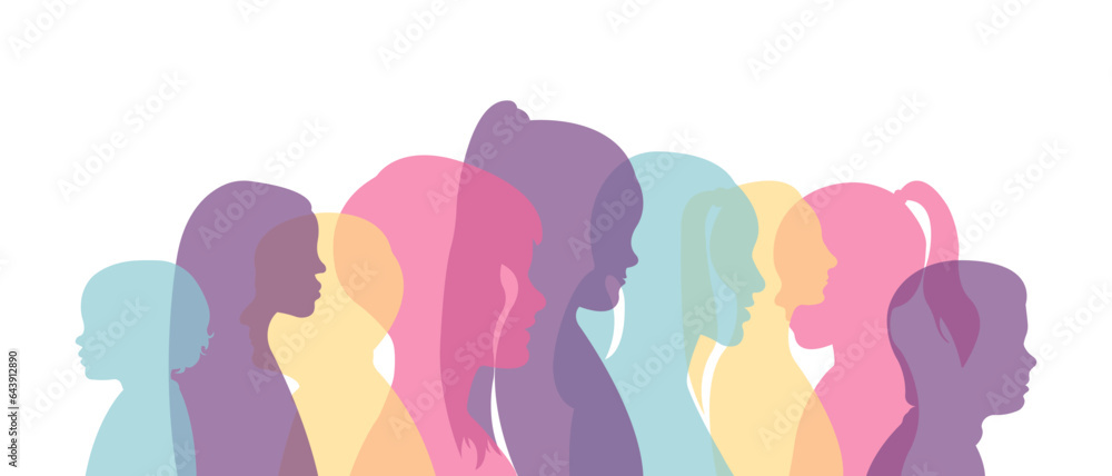 Silhouettes of children standing side by side together.Silhouettes of a group of children.Vector illustration. Silhouettes of children standing side by side together.Silhouettes of a group of children.Vector illustration.
