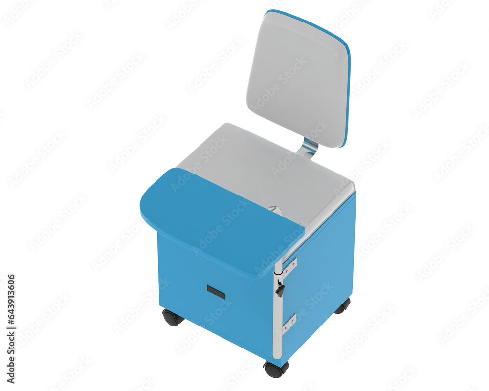 Beauty chair isolated on transparent background. 3d rendering - illustration Beauty chair isolated on transparent background. 3d rendering - illustration