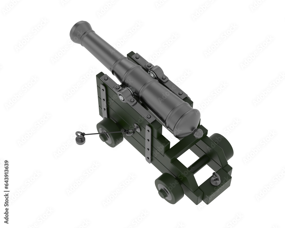 Canon isolated on transparent background. 3d rendering - illustration Canon isolated on transparent background. 3d rendering - illustration