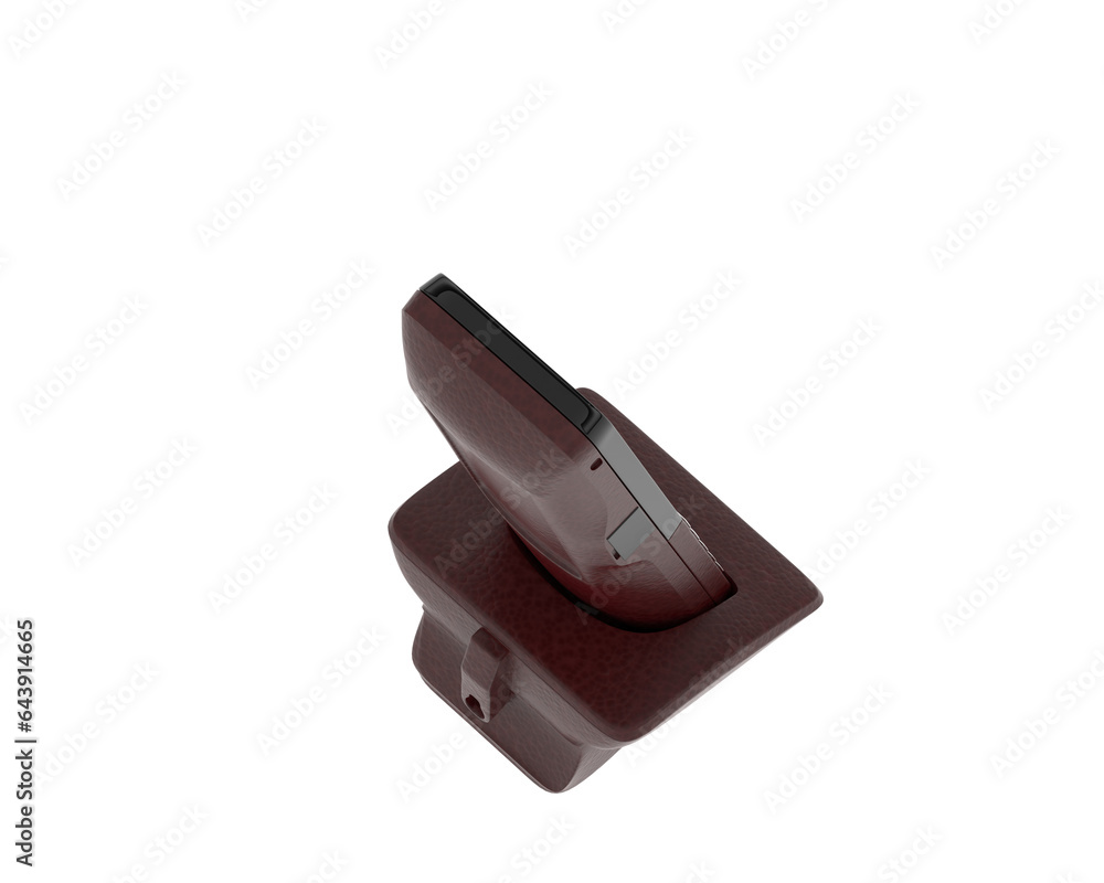 Cordless phone isolated on transparent background. 3d rendering - illustration Cordless phone isolated on transparent background. 3d rendering - illustration