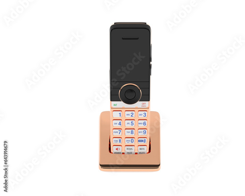 Wallpaper Mural Cordless phone isolated on transparent background. 3d rendering - illustration Torontodigital.ca