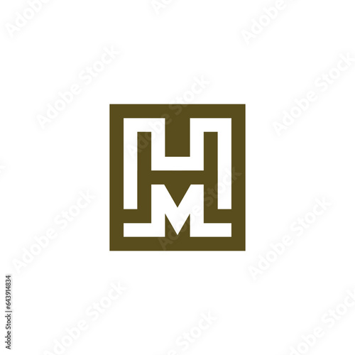 Letter HM or MH logo