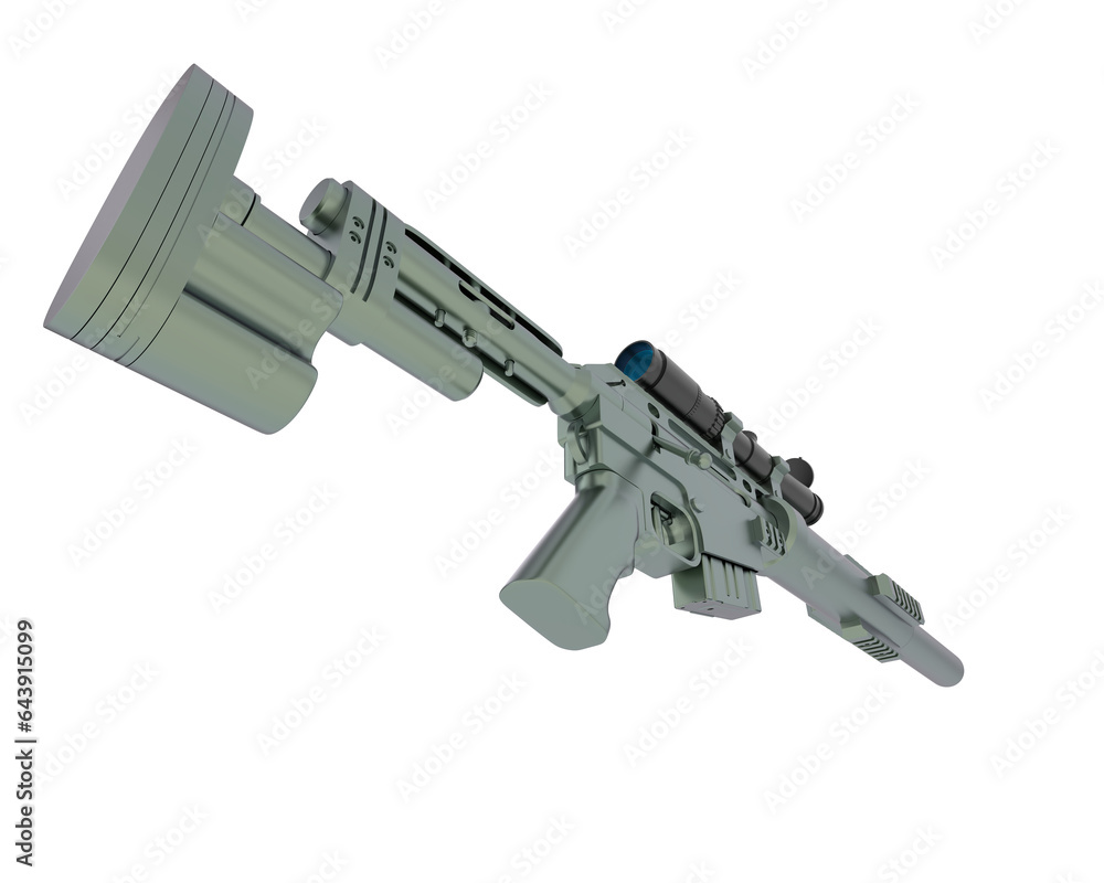 Machine gun isolated on transparent background. 3d rendering - illustration Machine gun isolated on transparent background. 3d rendering - illustration