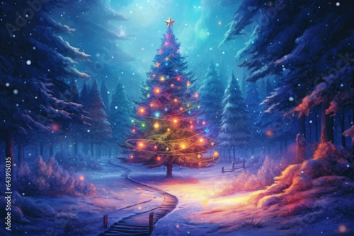 Christmas Tree Decorations to Illuminate Your Christmas, AI Generated © shahiddzn