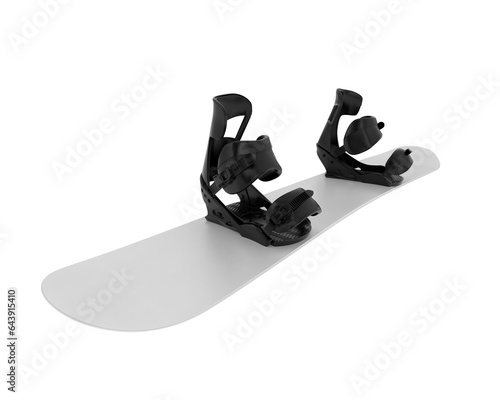 Snowboard isolated on transparent background. 3d rendering - illustration