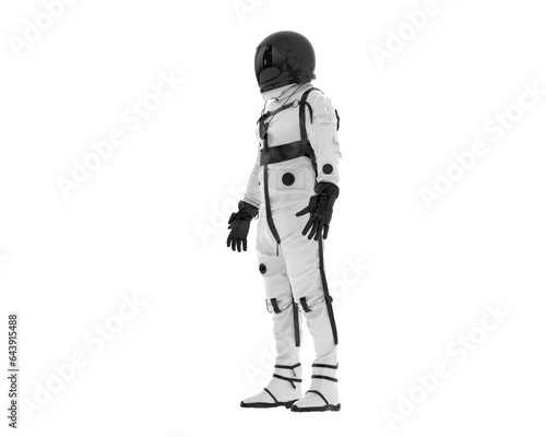 Space suit isolated on transparent background. 3d rendering - illustration