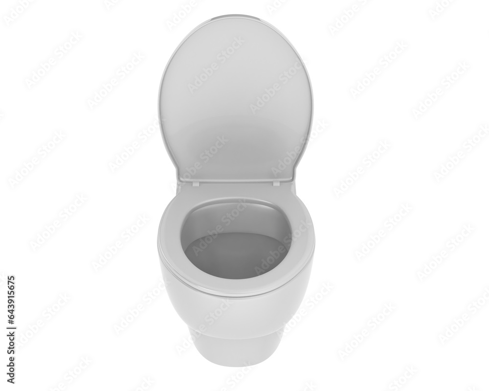 Toilet isolated on transparent background. 3d rendering - illustration Toilet isolated on transparent background. 3d rendering - illustration