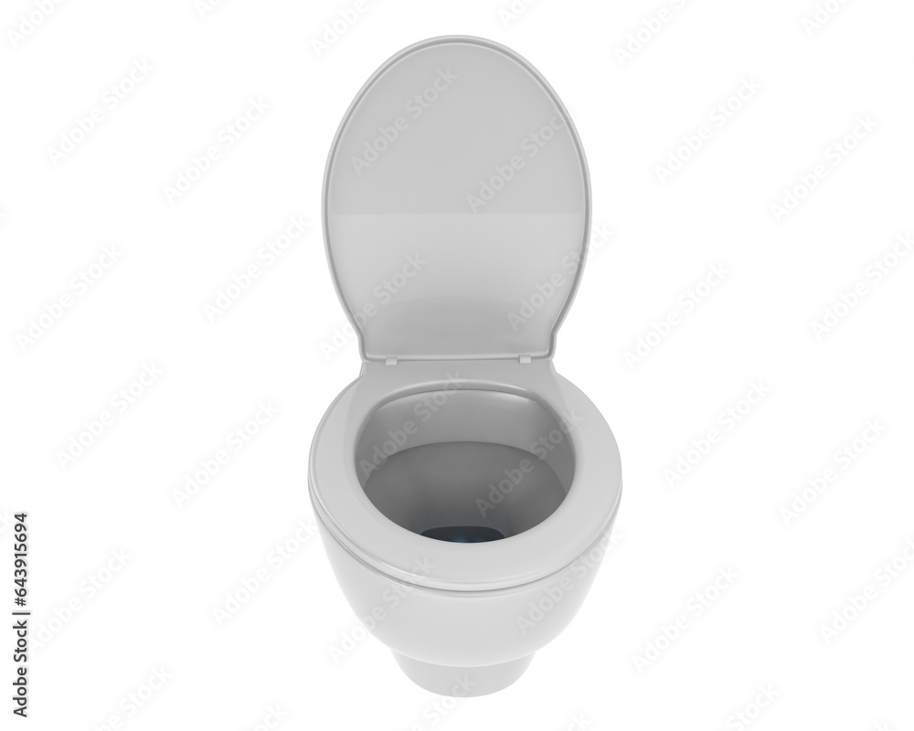 Toilet isolated on transparent background. 3d rendering - illustration Toilet isolated on transparent background. 3d rendering - illustration