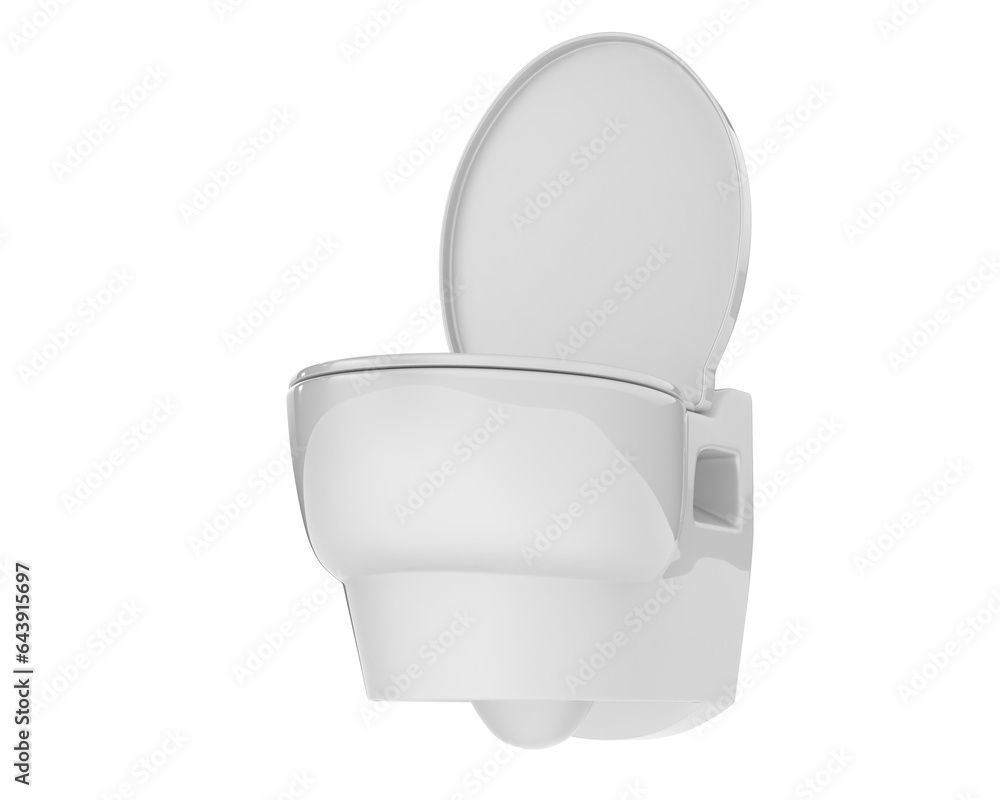 Toilet isolated on transparent background. 3d rendering - illustration Toilet isolated on transparent background. 3d rendering - illustration