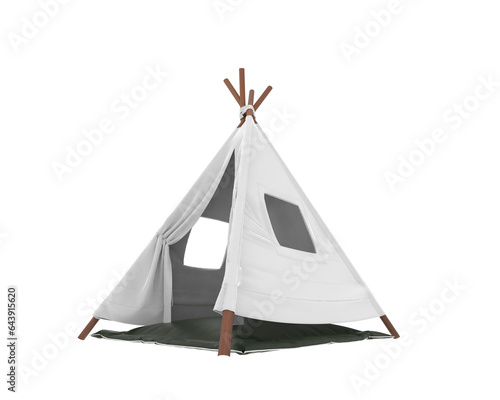 Tent isolated on transparent background. 3d rendering - illustration © Elena