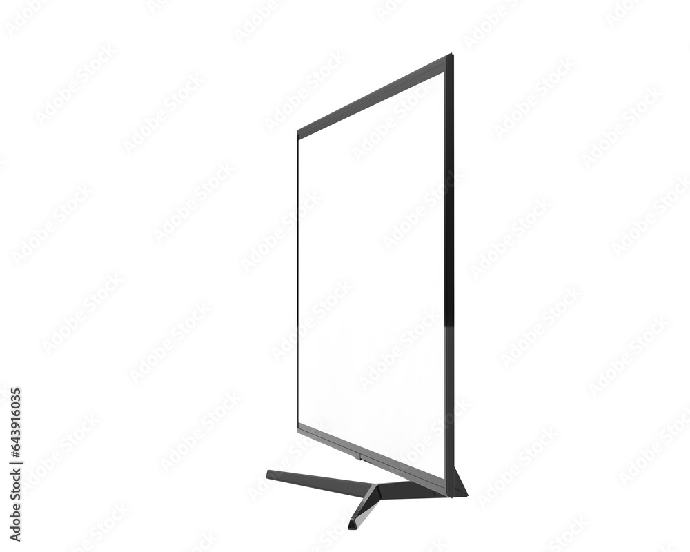 Modern TV isolated on transparent background. 3d rendering - illustration Modern TV isolated on transparent background. 3d rendering - illustration