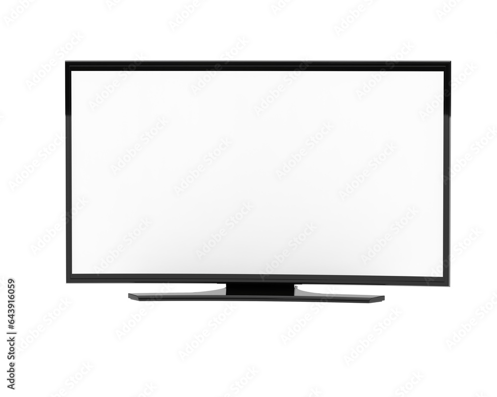Fototapeta premium Modern TV isolated on transparent background. 3d rendering - illustration