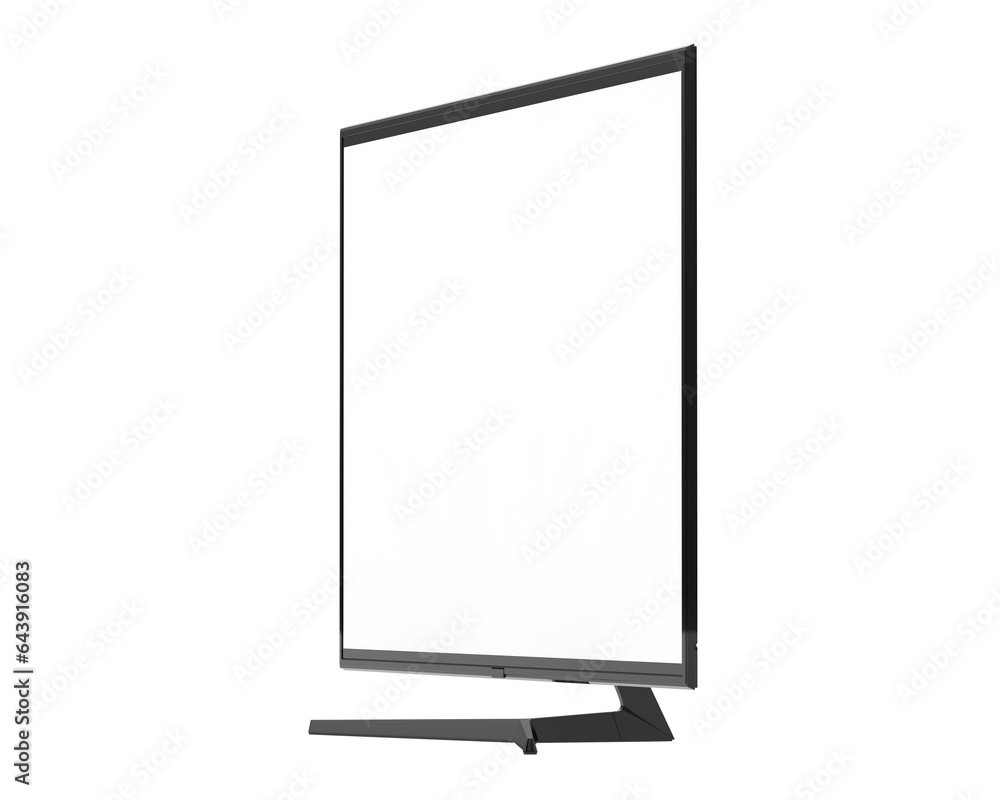 Modern TV isolated on transparent background. 3d rendering - illustration Modern TV isolated on transparent background. 3d rendering - illustration