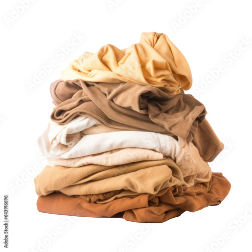 Pile of dirty laundry isolated
