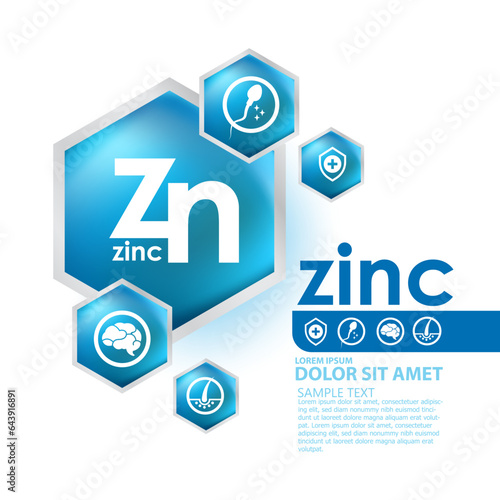 Zinc Health care and Medical Concept Design.