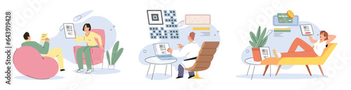 Cashless payment. Vector illustration. Many countries are working towards creating cashless society by promoting digital payments Cashless transactions offer improved security compared to carrying