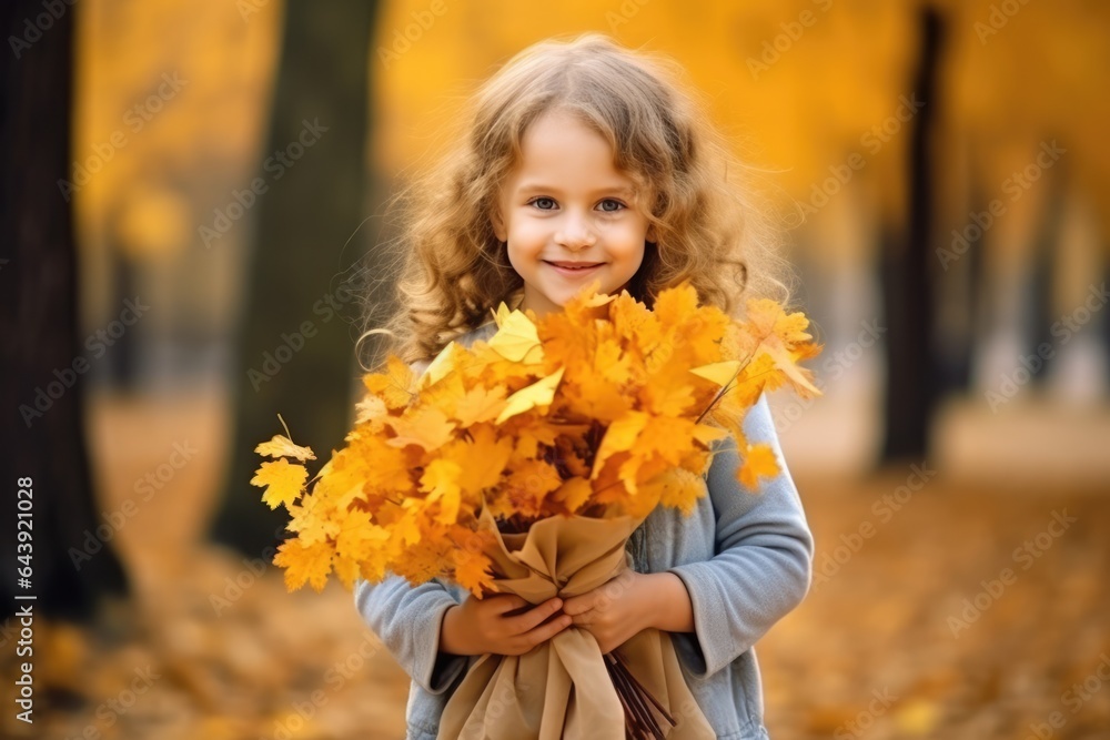 girl with autumn leaves girl with autumn leaves