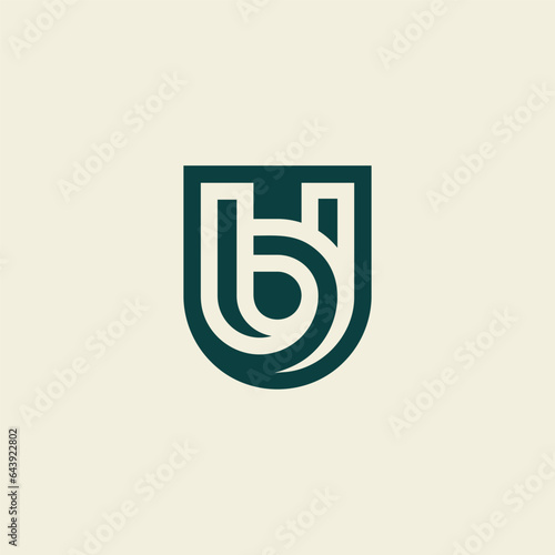 Letter BU or UB logo
