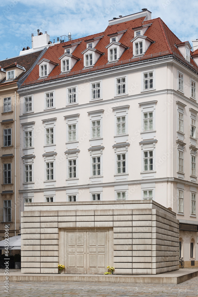 Obraz premium Jewish holocaust tribute memorial in Vienna city center. Austria