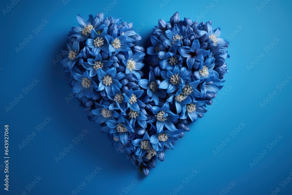 Obraz premium Lilac flowers in the shape of a heart.