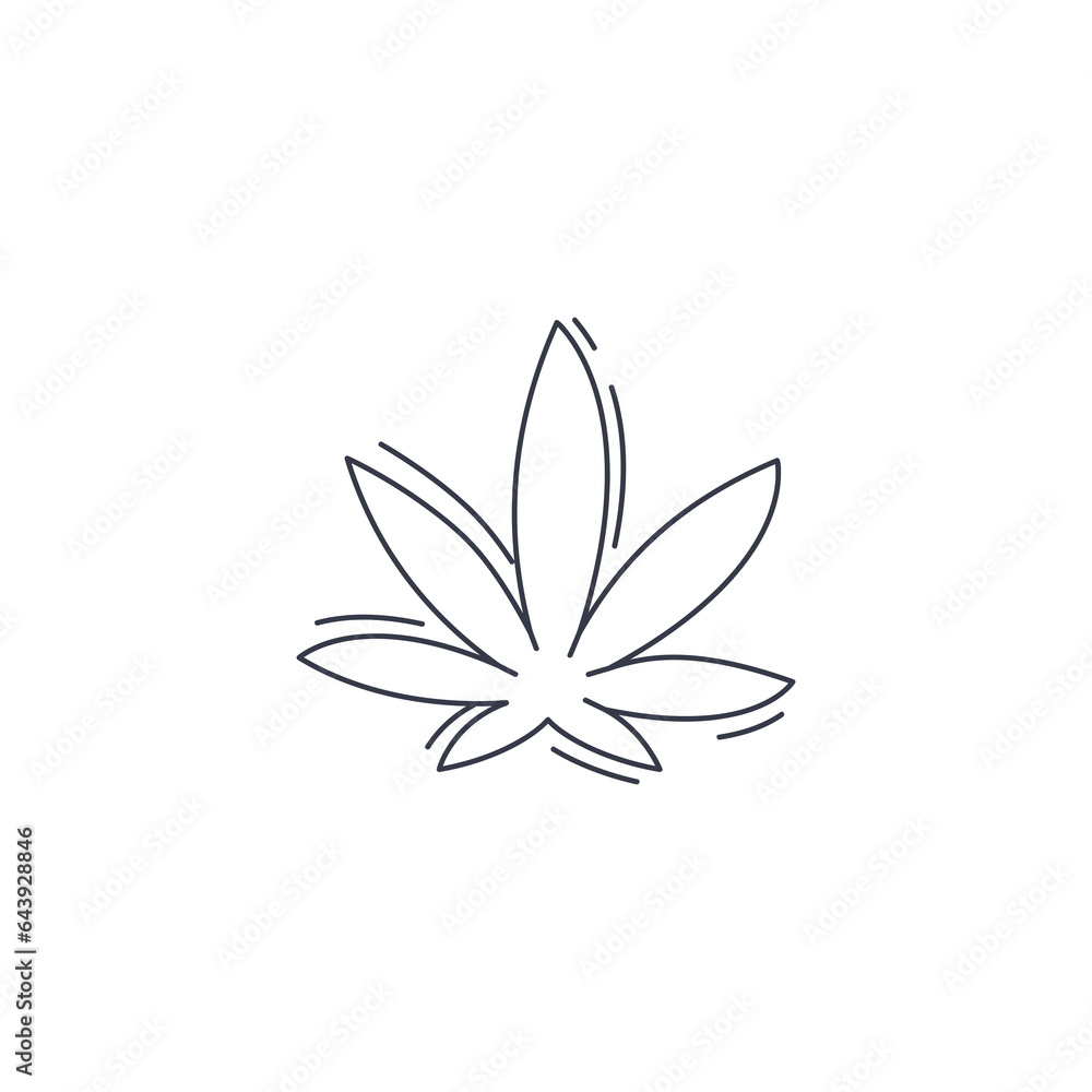 leaf of marijuana line icon. marijuana leaf thin line icon. leaf of marijuana line icon. marijuana leaf thin line icon.