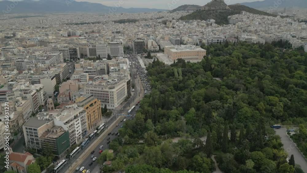 Cinematic Aerial Traffic in th Center of Athens, Greece 60fps Cinematic Aerial Traffic in th Center of Athens, Greece 60fps