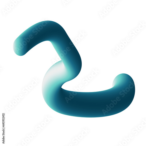3D Squiggle Element