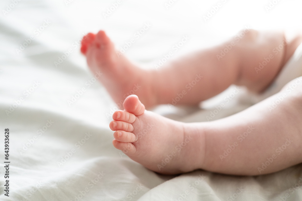 Close-up of the little feet of a newborn baby Close-up of the little feet of a newborn baby