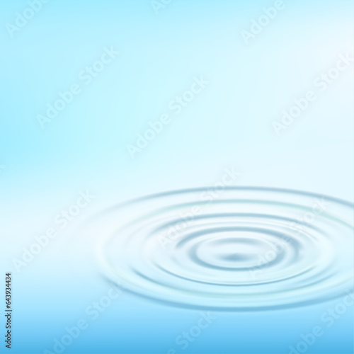 circles on the water from falling drops