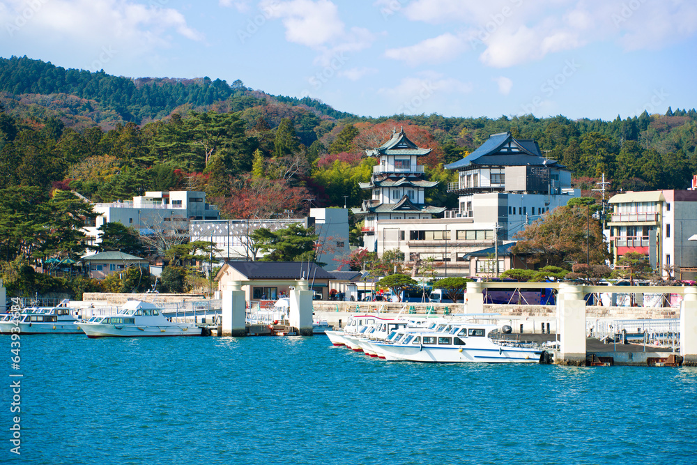 Scenery of Matsushima bay in Miyagi prefecture, Tohoku, Japan.