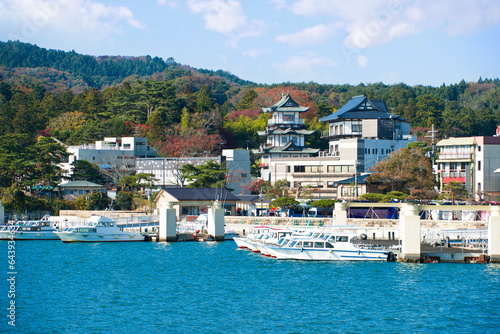 Scenery of Matsushima bay in Miyagi prefecture, Tohoku, Japan.